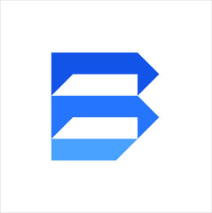 Fototapeta premium the initial letter B vector illustration for technology and sports
