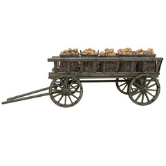 Fototapeta premium Ripe potatoes in wicker baskets