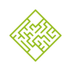 Abstact labyrinth. Game for kids. Puzzle for children. Maze conundrum. Find the right path. Color vector illustration.