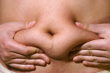 fat belly close up Concept - overweight