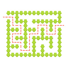 Abstact labyrinth. Educational game for kids. Puzzle for children. Maze conundrum. Find the right path. Vector illustration.