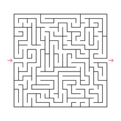 Abstact labyrinth. Educational game for kids. Puzzle for children. Maze conundrum. Find the right path. Vector illustration.