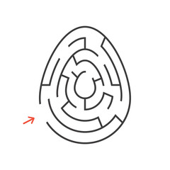 Abstact labyrinth. Educational game for kids. Puzzle for children. Maze conundrum. Find the right path. Vector illustration.