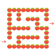 Abstact labyrinth. Educational game for kids. Puzzle for children. Maze conundrum. Find the right path. Vector illustration.