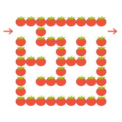 Abstact labyrinth. Educational game for kids. Puzzle for children. Maze conundrum. Find the right path. Vector illustration.