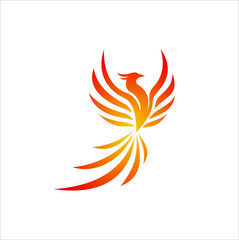 luxury phoenix logo design. Creative phoenix bird logo vector Illustration