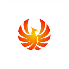luxury phoenix logo design. Creative phoenix bird logo vector Illustration