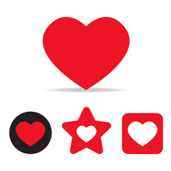 Heart Shape for love icon, vector design,Valentines Day