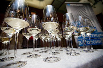 glasses of champagne