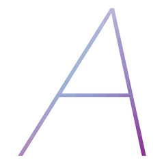 A char Abstract Trianglify gradient Generative Art character illustration