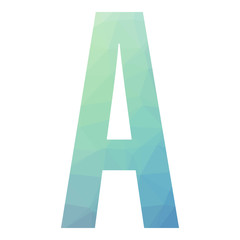 A char Abstract Trianglify gradient Generative Art character illustration