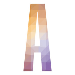 A char Abstract Trianglify gradient Generative Art character illustration