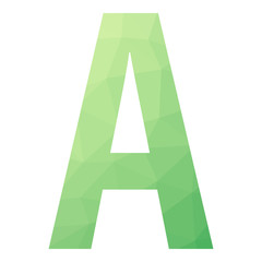 A char Abstract Trianglify gradient Generative Art character illustration