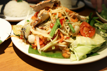 papaya salad, som tam or spicy salad