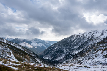 Partly snowy mountains with cloudy sky, slovakia low tatras, polana © Martin