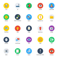  Collection Of Unique Flat Icons 