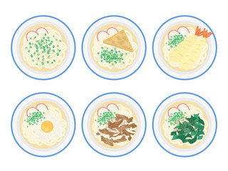 うどんのイラストセット