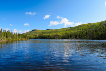 Fototapeta na wymiar Beautiful landscape of a canadian lake in summer