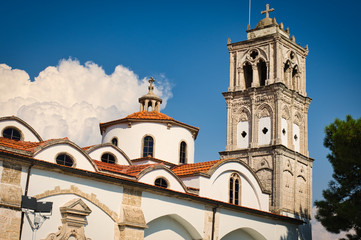 Fototapeta premium Church of the holy cross in Lefkara , Cyprus, Medieval church in lovely Village