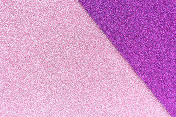 .Abstract background and texture of pink and purple gliter paper. space for text..