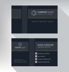 Business card in modern luxury style black and gold color