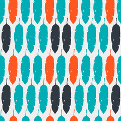 Trendy Tropical Vector Seamless Pattern. Banana Leaves Feather Monstera Dandelion Tropical Seamless Pattern. 