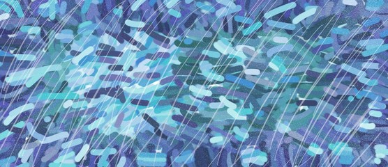 파도치는 비오는 바다의 느낌 바탕