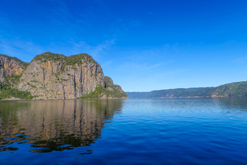 Fototapeta premium Beautiful landscape in the Saguenay fjord national park, Quebec