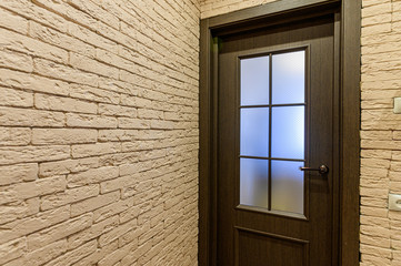 Fototapeta premium Russia, Moscow- November 04, 2019: interior room apartment modern bright cozy atmosphere. general cleaning, home decoration, room doors, repair corridor