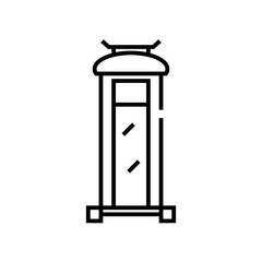 Little closet line icon, concept sign, outline vector illustration, linear symbol.