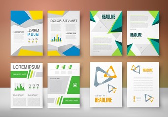 Set Business Flyer design template abstract