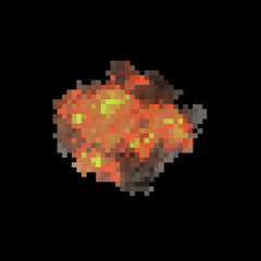 Fototapeta premium Explode Flash, Cartoon Explosion, Star Burst. Sharp Particles Fly in the Air.
