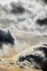 dramatic sky with clouds