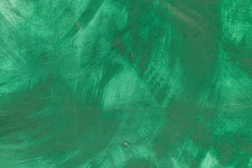 abstract green color painting background close up