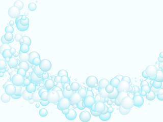 Soap foam bubbles, shampoo soapy effect background