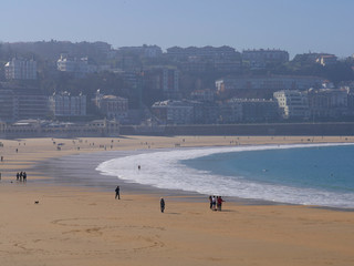 San Sebastian bay in a sunny day 