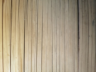 old brown tone bamboo plank fence texture for background. vintage dry Bamboo wall background.