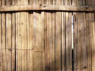 bamboo patern background texture wooden, texture of old bamboo wood walls that have been cut into strips.