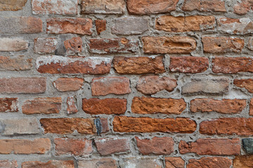 Rustic red bricks wall texture