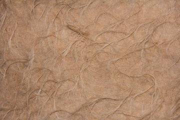Texture of the old terrible wool. Dark beige background. Оld sheepskin
