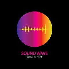 Sound Wave. Colorful sound waves for party, DJ, pub, clubs, discos. Audio equalizer technology. illustration