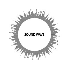 Sound waves vector illustration