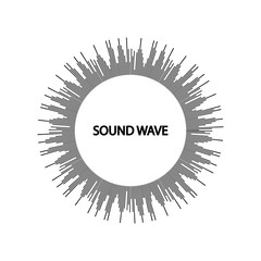Sound waves vector illustration