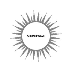 Sound waves vector illustration