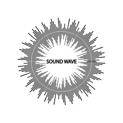 Fototapeta premium Sound waves vector illustration
