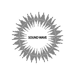 Sound waves vector illustration