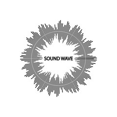 Fototapeta premium Sound waves vector illustration