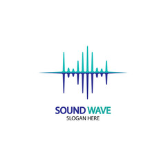 Fototapeta premium Sound waves vector illustration