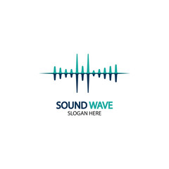 Fototapeta premium Sound waves vector illustration