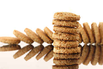 Integral biscuits on the table, healty food, nutrition value